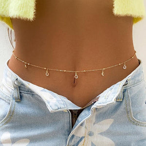 Sexy Crystal Glass Belly Belt Waist Chain Women Summer Beach Bikinis Accessories