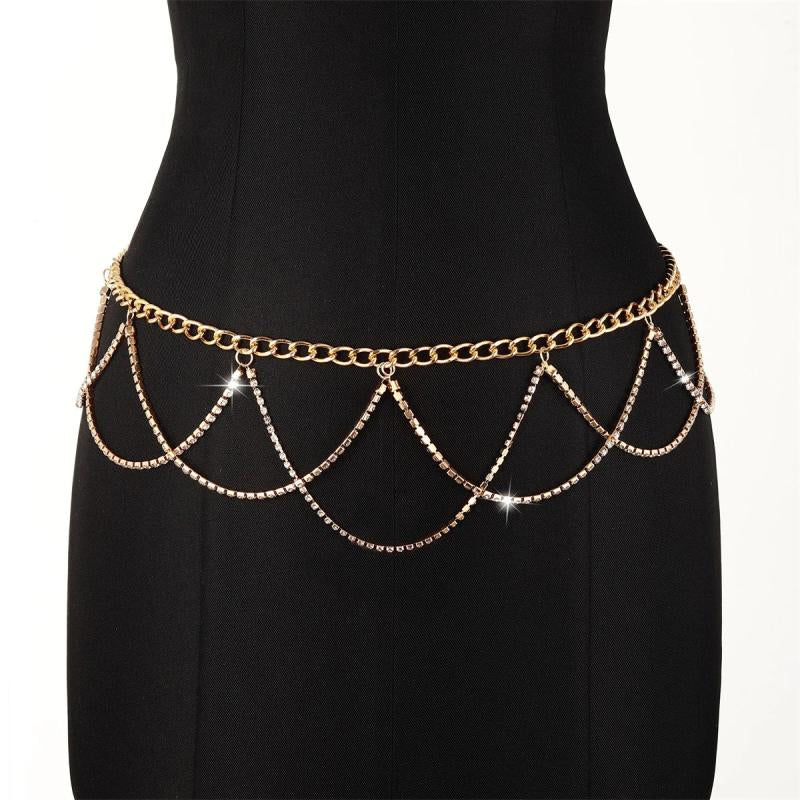 Rhinestone Belly Chain Belt Body Chain for Women