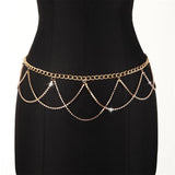 Rhinestone Belly Chain Belt Body Chain for Women