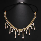Stonefans Bohemian Rhinestones Pearl Leg Chain Tassel Thigh Chain Body Harness