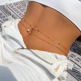 Boho Crystal Beads Belly Chain Bikini Beach Waist Chain