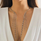 Vintage Tassel Star Pendant Open Torques Choker Necklace