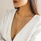 Vintage Tassel Star Pendant Open Torques Choker Necklace