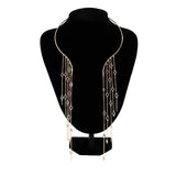 Vintage Tassel Star Pendant Open Torques Choker Necklace