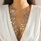 Vintage Tassel Star Pendant Open Torques Choker Necklace