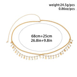 Star Tassel Waist Chain Rhinestone Belly Chain Indian Waistband