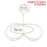 Layered Sequin Tassel Bikini Body Chain Metal Chest Waist Chain