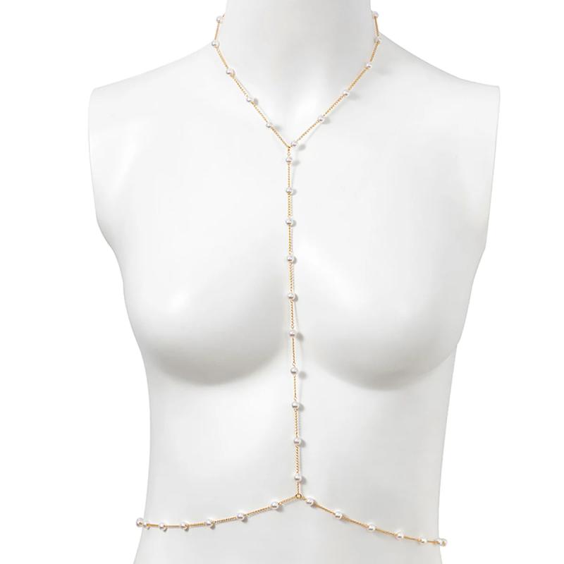 Metal Chain Cross Necklace Belly Chain Summer Beach Body Jewelry