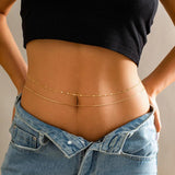 2Pcs/Set Boho Snake Chain Waist Belt Body Jewelry Summer Accessories