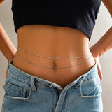 2Pcs/Set Boho Snake Chain Waist Belt Body Jewelry Summer Accessories