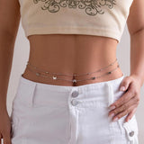 Rhinestone Star Moon Bikini Waist Chain Sexy Beach Jewelry
