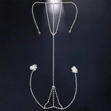 Stonefans Rhinestone Thong Bikini Panties Chain for Women