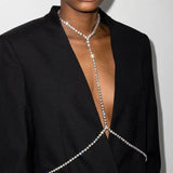 Crystal Neckchain Waist Chain Rhinestone Body Chain Necklace
