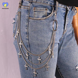 Vintage Metal Rock Trousers Hipster Belly Chain