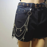 Vintage Metal Rock Trousers Hipster Belly Chain