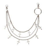 Vintage Metal Rock Trousers Hipster Belly Chain
