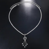 Boho Heart Rhinestone Navel Chain Belly Button Ring