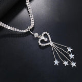Boho Heart Rhinestone Navel Chain Belly Button Ring