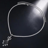 Boho Heart Rhinestone Navel Chain Belly Button Ring