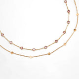 Multicolor Crystal Glass Waist Chain Copper Sequin Pendant Belly Chain
