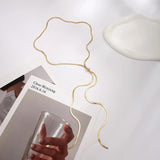 Long Tassels Copper Chest Chain Necklace for Women Sexy