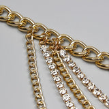 Hot Metal Rhinestone Waist Chain for Pants