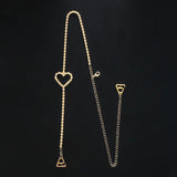 Stonefans Rhinestone Heart Shoulder Strap Chain