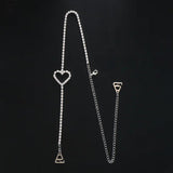 Stonefans Rhinestone Heart Shoulder Strap Chain