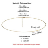 Stainless Steel Rhinestone Belly Body Chain Women Sexy Body Jewelry