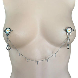 Crystal Nipple Shield Cover Heart Flower Nipple Rings Body Jewelry