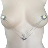 Crystal Nipple Shield Cover Heart Flower Nipple Rings Body Jewelry