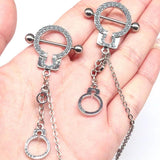Crystal Nipple Shield Cover Heart Flower Nipple Rings Body Jewelry