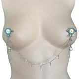 Crystal Nipple Shield Cover Heart Flower Nipple Rings Body Jewelry