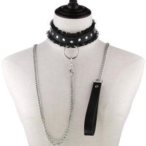 Sexy Harajuku Leather Chain Necklace Gothic Choker Body Chain Jewelry