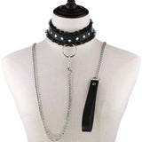 Sexy Harajuku Leather Chain Necklace Gothic Choker Body Chain Jewelry