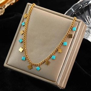 316L Stainless Steel Clover Necklace For Women High Body Jewelry