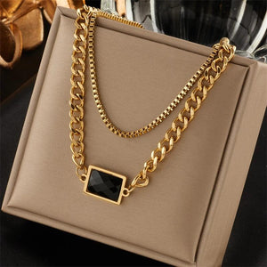 316L Stainless Steel Women Necklace High Pendant Chain Necklaces Gift