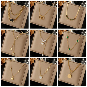 316L Stainless Steel Women Necklace High Pendant Chain Necklaces Gift