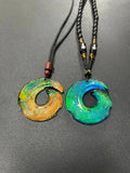 Glass Pendant Necklace for Men and Women - Temperature Changing Jewelry