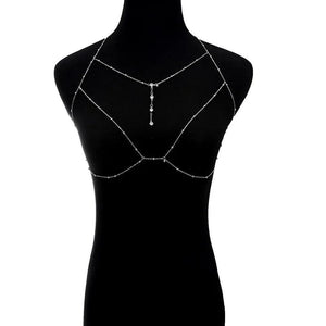 Sexy Body Chain Choker Bra Bikini Chest Chain Necklace for Women