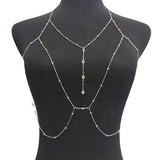 Layered Bikini Belly Chain Silver Body Chain Bra Beach Jewelry Women Girls