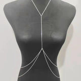 Layered Bikini Belly Chain Silver Body Chain Bra Beach Jewelry Women Girls