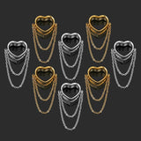Doearko 2PCS Stainless Steel Ear Gauges Tunnels Plugs Chain Piercing Jewelry