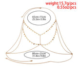 Sexy Sequin Body Chain Necklace for Women Beach Bikinis Nightclub Jewelry