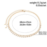 Boho Zircon Rhinestone Body Chain Waist Belt
