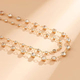 Boho Zircon Rhinestone Body Chain Waist Belt