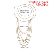 Bohemia Metal Multilayer Tassel Leaf Shoulder Chain Necklace