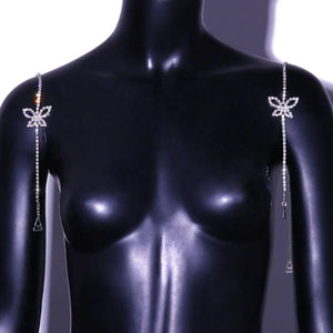 Stonefans Butterfly Rhinestone Bra Straps Bride Crystal Shoulder Chain Jewelry