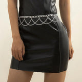 Women Punk Chain Alloy Belly Chain Sexy Butterfly Waist Chain Belt