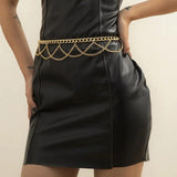 Women Punk Chain Alloy Belly Chain Sexy Butterfly Waist Chain Belt